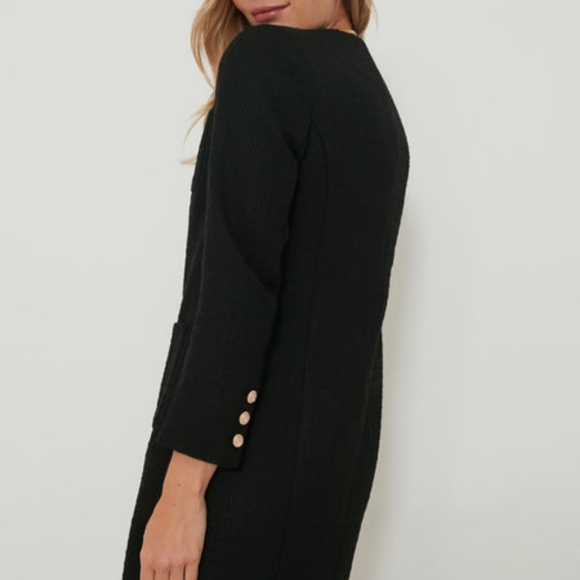 $188 Black Tweed Keira Dress Tuckernuck Xl - Picture 3 of 10